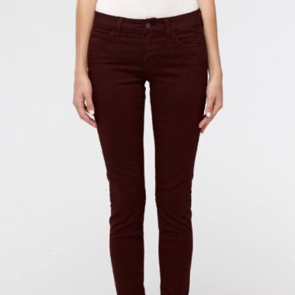 Vince Dark Raisin Zip Leg Skinny Jeans 0574 - Picture 10 of 11